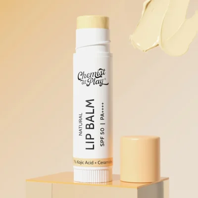 Natural Lip Balm for Chapped & Pigmented Lips | SPF 50 PA++++ & Kojic Acid | 4.5 gm | Pack of 3