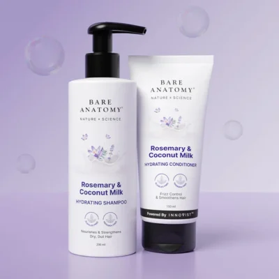 Rosemary & Coconut Milk Hydrating Shampoo (200 ml) & Conditioner (150 ml) Combo for Frizzy Hair